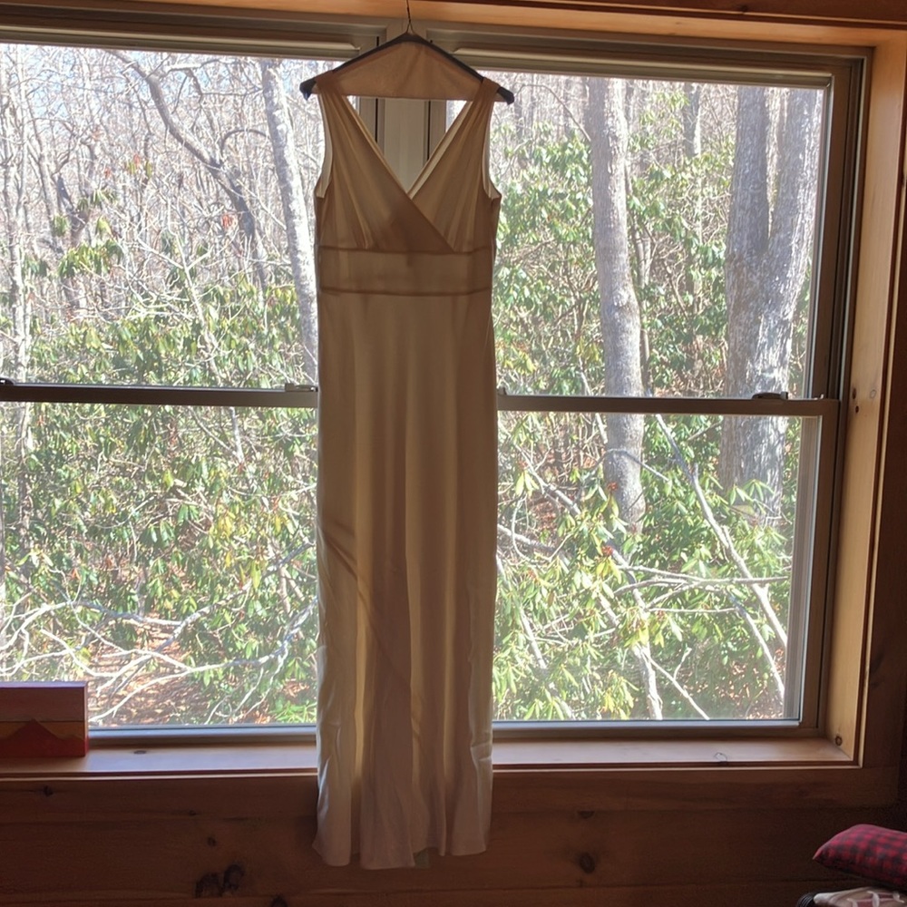 J Crew size 8 cream floor length dress